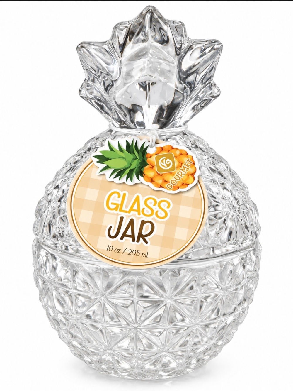 Clear Pineapple Glass Jar – Decorative Clear Glass Storage